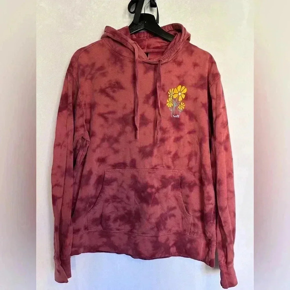 Y2K Neff Tie-dye Daisy Hoodie Size Medium - Picture 1 of 6